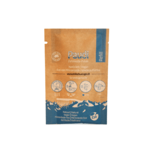 "Revolutioniere deine Zahnpflege mit Paudi Zahnpasta Pulver! Einfach zu handhaben, minzig-erfrischend & nachhaltig. Erlebe saubere & glatte Zähne mit Paudi"